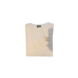 Chanel T-Shirt weiß aus Baumwolle