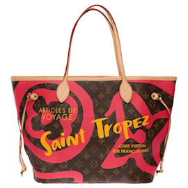 Borsa LOUIS VUITTON Neverfull in Tela Marrone - 102659