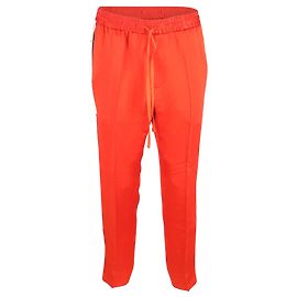 Gucci Web Drawstring Track Pants in Orange Polyester