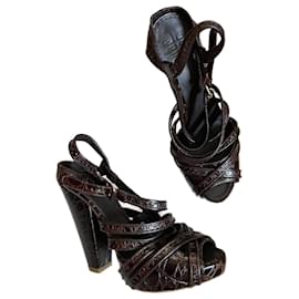 Givenchy High Heels Leder Braun