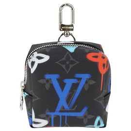 LOUIS VUITTON Eclipse Graffiti Portachiavi Pouch Quadrato M00969 Auth 117679AM