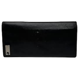 Porta ID de cuero vintage Givenchy negro