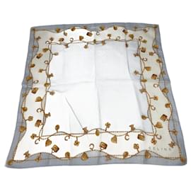Foulard in seta Macadam Monogram vintage Celine Paris blu baby - Céline