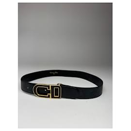 Cintura in pelle vintage Dior nera