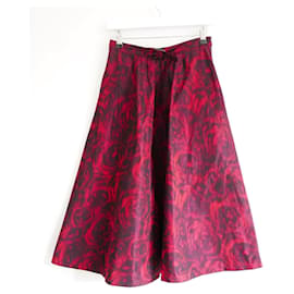 Gonna midi in taffetà rosa sfocato Christian Dior Autunno 2021
