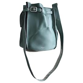 Céline Big Bag bolso tipo cubo verde de piel