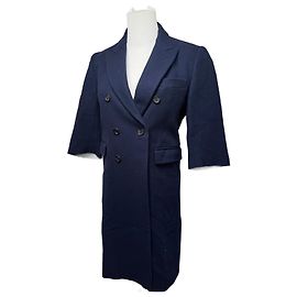 Comme Des Garcons Trench coat de lana vintage Comme Des Garçons M Navy
