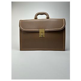Maletín de cuero vintage Gucci marrón
