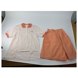 Set gemello vintage Balenciaga arancione e bianco L