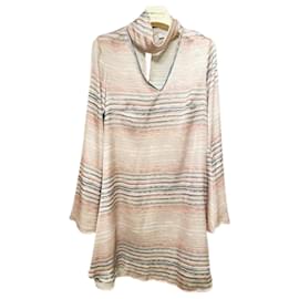 Vestido TRUSSARDI colección elegante ligero con patrón de rayas finas nuevo - Trussardi
