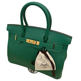 Hermès Birkin 30 Verde Oro Pelle