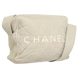 Borsa a spalla CHANEL in tela grigia argento CC Auth mr1301