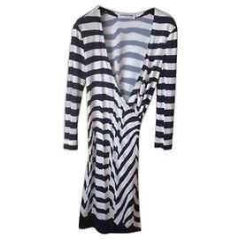 Sonia Rykiel Wickelkleid blau aus Viskose