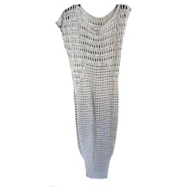 Vestido Maxi Asimétrico All Saints Gris Algodón