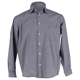 Karierte Button-Down-Hemd von Acne Studios aus grauer Baumwolle