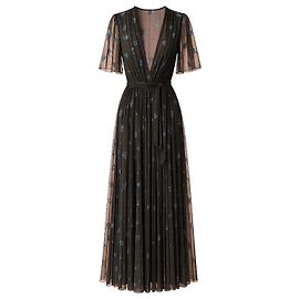 Vestido largo John Galliano azul noche