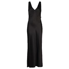 Vestido largo de satén Lola John Galliano Negro