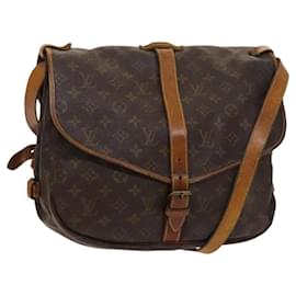 LOUIS VUITTON Borsa a Spalla Monogram Saumur 35 M42254 LV Auth ar13595