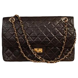 Chanel 2.55 Borsa a mano in pelle marrone