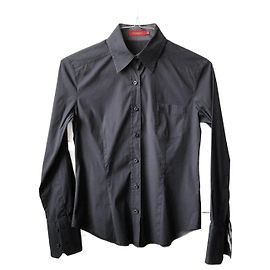 Camisa Burberry negra de algodón slim fit