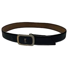 Vintage Yves Saint Laurent Ledergürtel schwarz