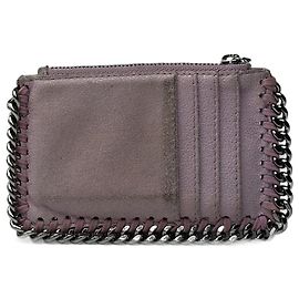 Stella Mc Cartney Tarjetero de cuero vegano vintage de Stella McCartney en púrpura