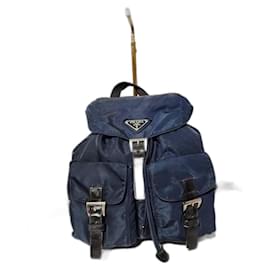 PRADA Nylon Vela Mittelrucksack Marineblau/Schwarz - Prada