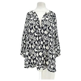 Joie Seidenbluse Zebra Print Schwarz S