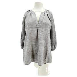 Joie Seidenbluse weiß und grau
