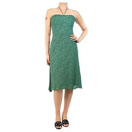 Reformation Grünes Halterneck-Kleid - Größe UK 14