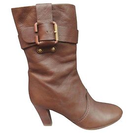 Stivaletti Chloé Paddington in pelle marrone chiaro