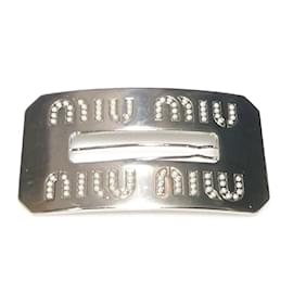 Fermaglio per capelli in metallo argento Miu Miu