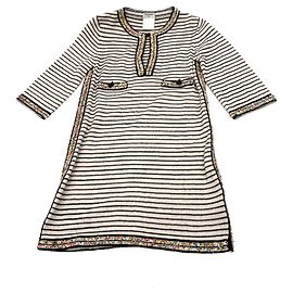 Chanel Mini-Kaschmirkleid IT 34 schwarz und weiß