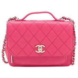 Chanel Borsa piccola in pelle caviar trapuntata Affinity rosa
