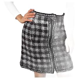 Falda mini de lana, mohair, poliéster, seda 38 negra - Chanel