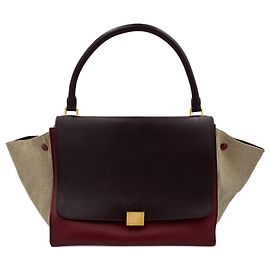 Céline Bolso de mano de cuero tricolor Trapeze Grande
