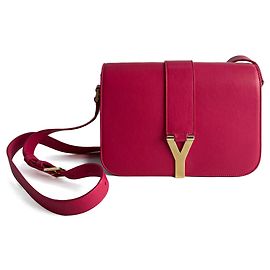Saint Laurent Borsa a tracolla in pelle Chyc rosa