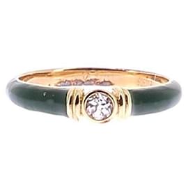 Anello in smalto verde "Kiki" - Autre Marque