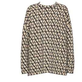 Valentino Garavani Toile Iconographe Wollpullover Beige