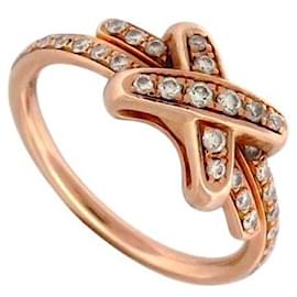 CHAUMET RING JEUX DE LIENS 082179 IN 18K ROSE GOLD DIAMONDS 0.35CT T52 - Chaumet
