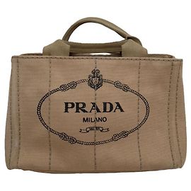 Borsa tote Prada Canapa Camel in tela