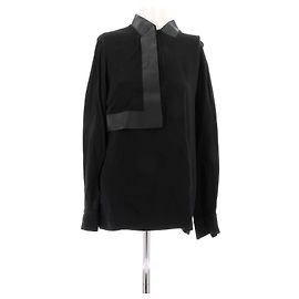 Blusa Alexander Wang nera bicolore a maniche lunghe