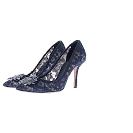Scarpe con tacco in pizzo di seta - Dolce & Gabbana