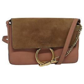 Chloé Borsa a spalla in pelle rosa oro Auth BA1843