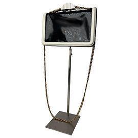 Stella Mc Cartney Borsa in pelle verniciata vintage Stella McCartney bianca e nera