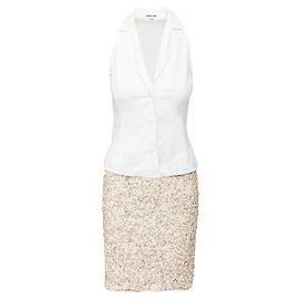 Autre Marque Cerruti 1881 Paillettenrock und Hemd Set