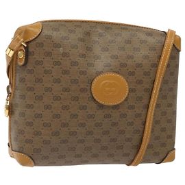 Gucci Borsa a spalla Micro GG Supreme PVC Beige Oro 007 115 0093 Auth BA1805