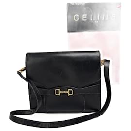 Borsa in pelle vintage Celine Paris Triomphe nera - Céline