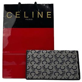 Céline Porta ID vintage Celine Macadam Monogram nero bianco