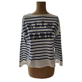 Marinière Céline de algodón rayada azul y blanco